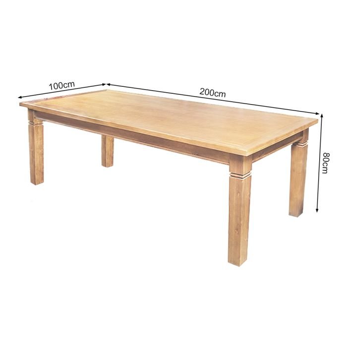 Mesa de Jantar Retangular 200x100cm Rústica Aurora Madeira Maciça - Imagem 4